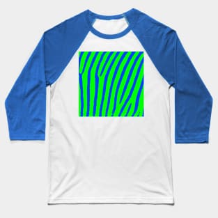 Zebra Print (Green & Blue) Baseball T-Shirt